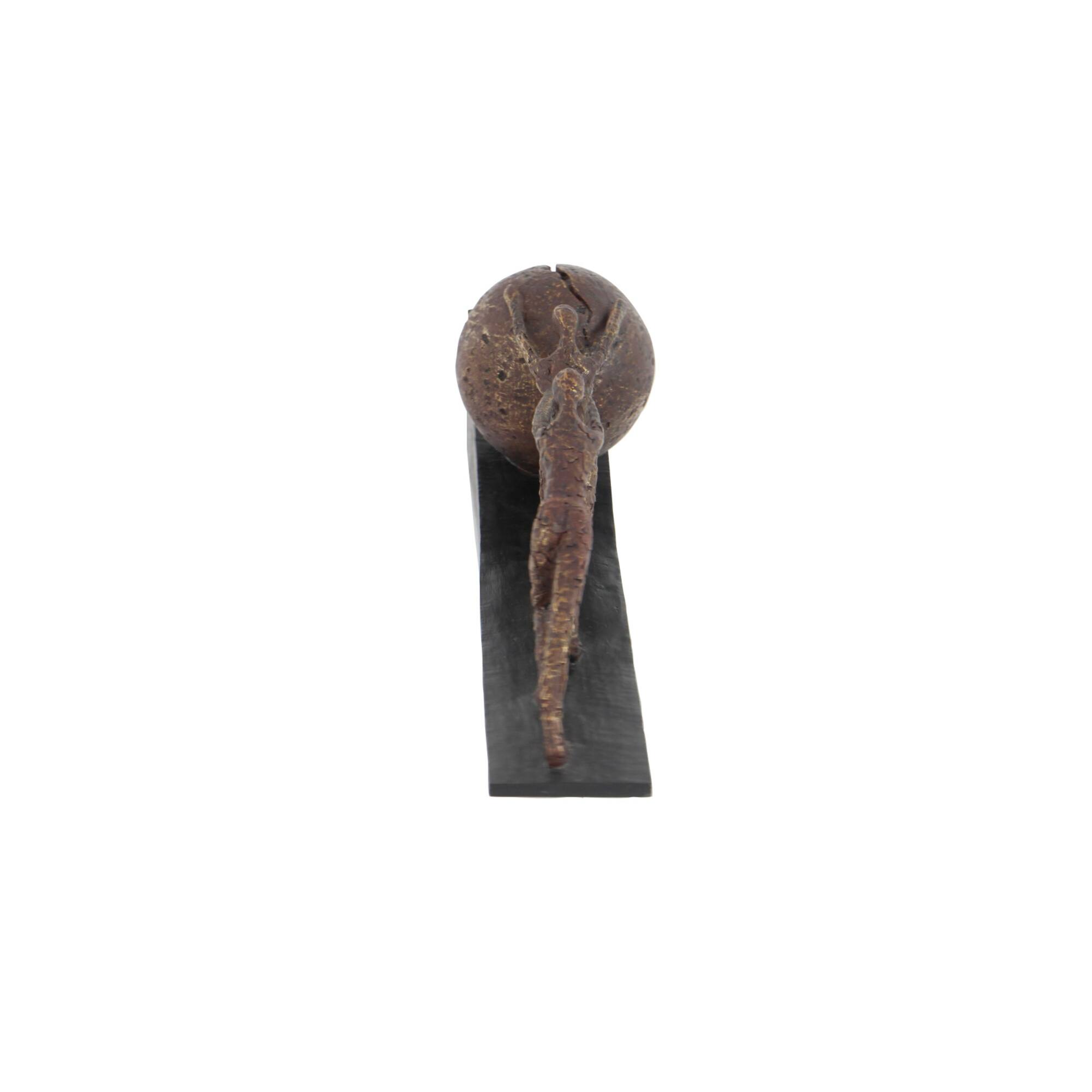 23" Brown Polystone Industrial Sportsman Sculpture
